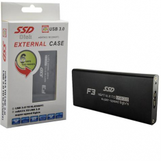 CASE EXTERNA SSD M2 NGFF SATA USB 3.0 F3 CS-M2-01 PRETO F116*