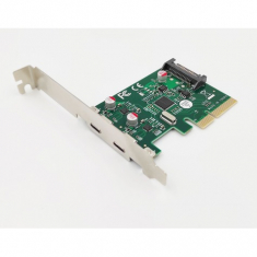 PLACA PCI-E 2 PORTAS USB TIPO C 3.1 F3 JC-PCI-TYC LOW PROFILE F1485*