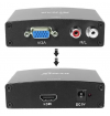 CONVERSOR VGA DB15 FEMEA X HDMI FEMEA + AUDIO RCA LOTUS LT-108 AD0159