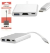 CONVERSOR USB TIPO-C 3.1 X HDMI FEMEA / USB 3.0 / USB TIPO-C XTRAD XT2155 CB0350XT