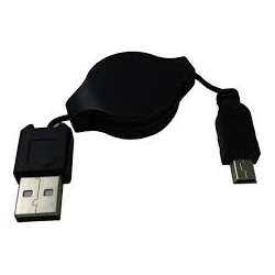 CABO USB A FEMEA PARA MINI 5 PINOS USO CAMERA E SMARTPHONE 1,5M RETRATIL STO PRETO*
