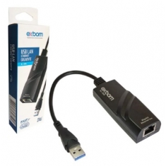 ADAPTADOR DE REDE USB 3.0 1000MBPS GIGABIT EXBOM UL-1200