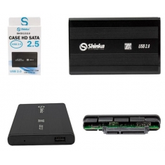 CASE EXTERNA HD 2.5 USB 2.0 SATA SHINKA SH-CS-2.5-2.0 PRETA CS0026SK