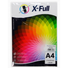 PAPEL FOTOGRAFICO X-FULL A4 COM 20F 135G ADESIVO