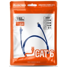 PATCH CORD RJ45 CAT6 01,5M AZUL PLUSCABLE PC-ETH6U15BL